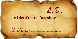 Leidenfrost Dagobert névjegykártya